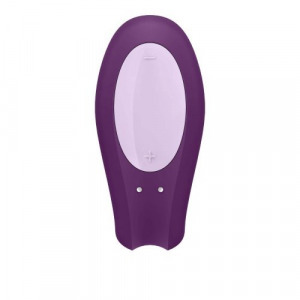 Satisfyer Double Joy - okos, akkus, vízálló párvibrátor (lila)