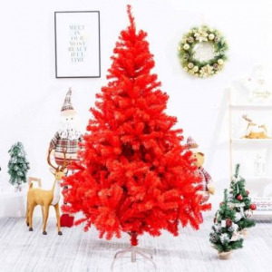 Piros műfenyő, 120cm 230ág