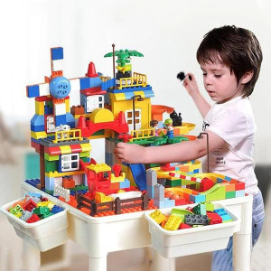 Buildmaster kreatív asztal gyerekeknek építőkockákkal