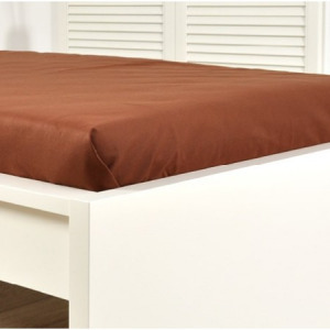 Sofy pamut gumis lepedő, 180x200 cm - sötétbarna