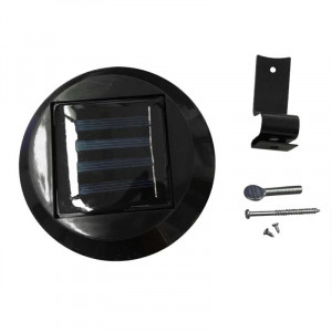 Napelemes ereszcsatornára vagy kerítésre szerelhető LED lámpa, fekete, 2 db