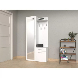Drohmo Duo előszobafal, 50x180x35 cm, fehér