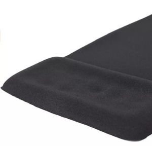 Professzionális egérpad H05, csuklótámasz, gumitalp, 250x180x4mm, fekete