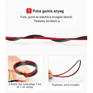 Autós dekorcsík - 5 méter ezüst