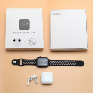 Okosóra+fülhallgató fekete - ajándék szíjjal