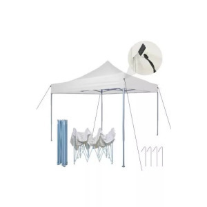 Összecsukható kerti pavilon, 2,9x2,9 m, fehér