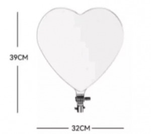 Dekoratív szelfi LED szívlámpa állvánnyal- professzionális világítás