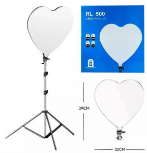 Dekoratív szelfi LED szívlámpa állvánnyal- professzionális világítás