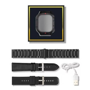 ZFit Fekete okosóra, fekete szilikon, fém és bőrszíj