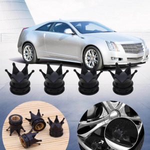 King szelepsapka, korona kialakítású szelepsapka - fekete