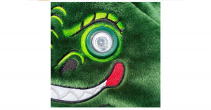 Szuperpuha kapucnis takaró világító szemekkel - dinoszaurusz