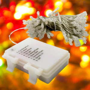 Multicolor 100 LED elemes fényfűzér időzítővel kül/beltéri használatra