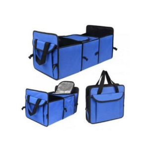 Többrekeszes csomagtartó rendező hűtőtáskával - kék színben - MS-817