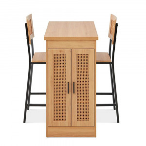 3 részes magasított étkezőgarnitúra tárolóval