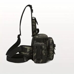 Horgász válltáska bottartóval