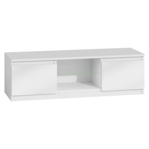 Thirassia RTV140 TV állvány, 140x36x40 cm, fényes fehér