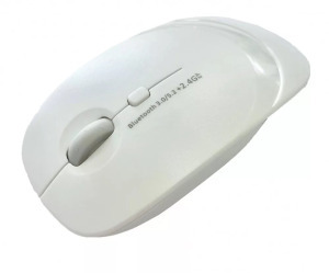 Vezeték nélküli egér, 2 üzemmód: 2.4GHz/BT 5.2, cserélhető borítás, fehér