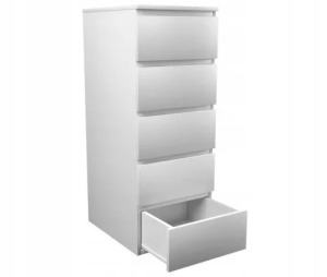 Drohmo W5 fiókos szekrény, 40x111x45 cm, matt fehér