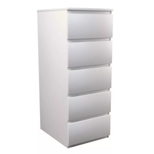 Drohmo W5 fiókos szekrény, 40x111x45 cm, matt fehér