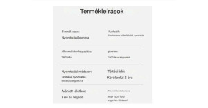 Nyuszis mini gyermek fényképezőgép azonnali nyomtatással