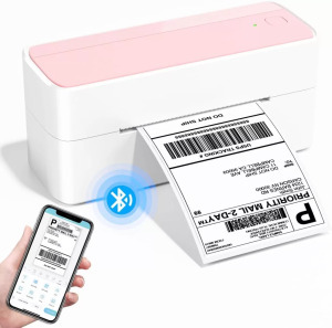 Phomemo vezeték nélküli hőcímke nyomtató (10,16 × 15,24 cm) - rózsaszín