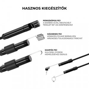 Cseppálló 3 az 1-ben endoszkóp kamera, 10 m / 6 LED
