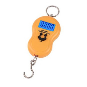 Digitális horgász-, poggyász mérleg 50 kg - Sárga - MS-288