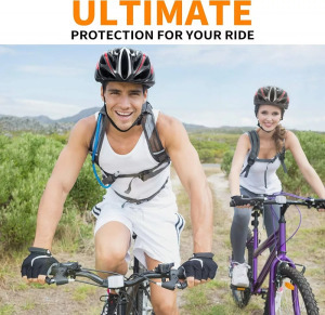 Női/Férfi kerékpáros sisak, L 58-61cm, fényvisszaverő csíkok, fekete