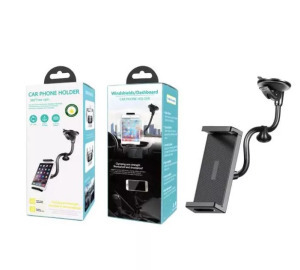 Autós mobiltelefon, tablet és GPS tartó, tapadókorongos, szélvédő/műszerfal