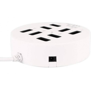 Support 8 portos nagysebességű USB HUB vezérlő kényelmes elosztással -Fehér szín