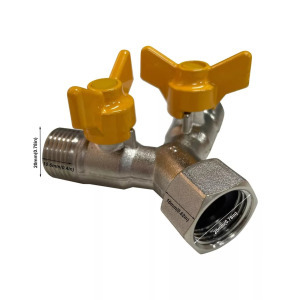Sárgaréz 1/2 hüvelykes Y adagolószelep