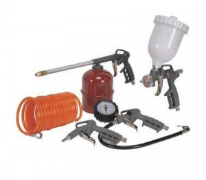 5 részes pneumatikus szerszámkészlet, festékszóró