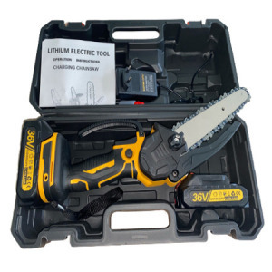 Akkumulátoros mini ágvágó láncfűrész 2 db 36V akkumulátorral - kofferben - 6 colos - MS-874