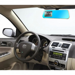 Visszapillantó tükörbe épített menetrögzítő és tolatókamera LCD kijelzővel, arany