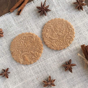 Mintás sodrófa, mintás nyújtófa, virágos