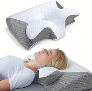 Ergonomikus memóriahabos nyak- és válltámasztó párna - 62*37*8/12cm