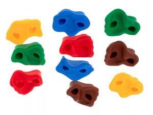 Falmászó fogantyúk és mászókövek gyerekeknek - 10 db