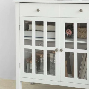 Shabby Chic üveg vitrin szekrény