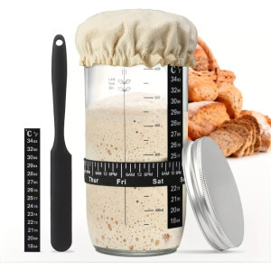 Kovászos kezdőkészlet, 24 oz üvegedény dátummal