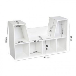 Tárolópolc ülőhellyel párnával