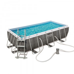 Bestway Ciprus szögletes fémvázas medence szett 404 x 201 x 100 cm