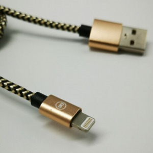 Daewoo USB kábel, 1 méter, Iphone, arany
