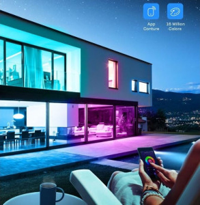 Teckin SL07 Smart RGB LED szalag 10m, Wi-Fi, 36 W, zene szinkronizálás, távirányító, színes fény