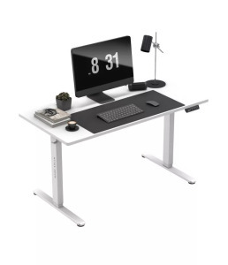 Íróasztal , állítható magassággal, memória funkcióval, kábelrendező, 140 X 70 cm, fehér Íróasztal , állítható magassággal, memória funkcióval, kábelrendező, 140 X 70 cm, fehér