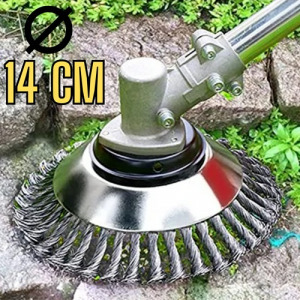 Fűkasza acélkefe, drótkorong, térkő,szegélytisztító körkefe fűkaszához 14cm