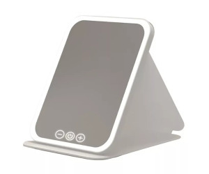 Érintős kozmetikai sminktükör, összecsukható, LED keret,akkumulátoros,fehér