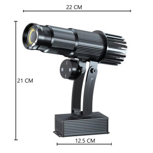 Céges-/Reklámlogó LED projektor, 20W, folyamatosan forgó logó, távirányító