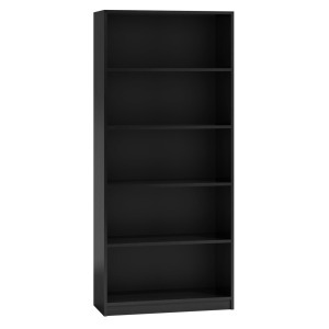 Baltrum R80 polcos szekrény, 80x182x30 cm, fekete