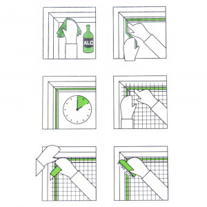 Mágneses rovarfüggöny ajtóra - szúnyogháló mágnespárokkal / 100x220 cm - fehér (CFC8156)