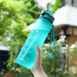 Motivációs kulacs 1000 ml - zöld